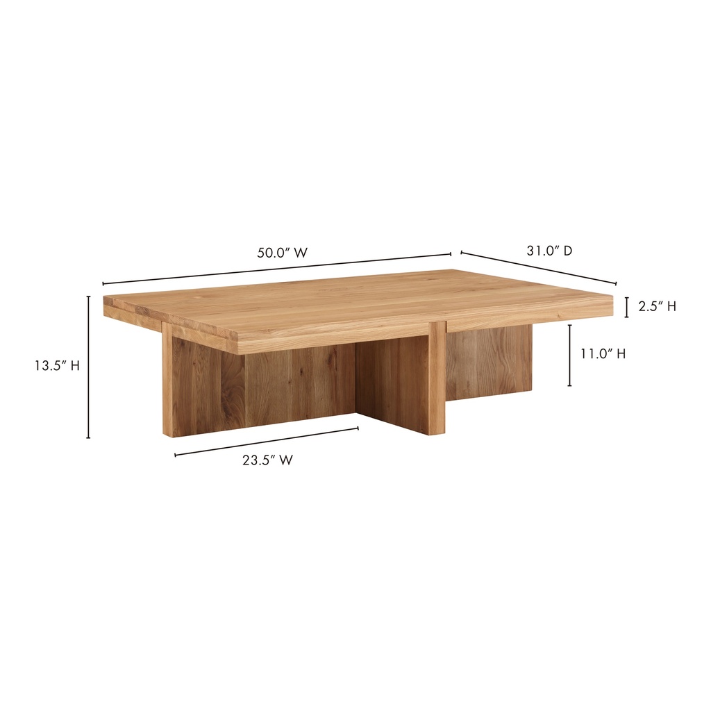 Folke Rectangular Coffee Table Natural - 8