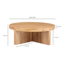 Folke Round Coffee Table Natural Oak - 7