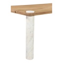 Century Dining Table Natural White Marble Leg - 2