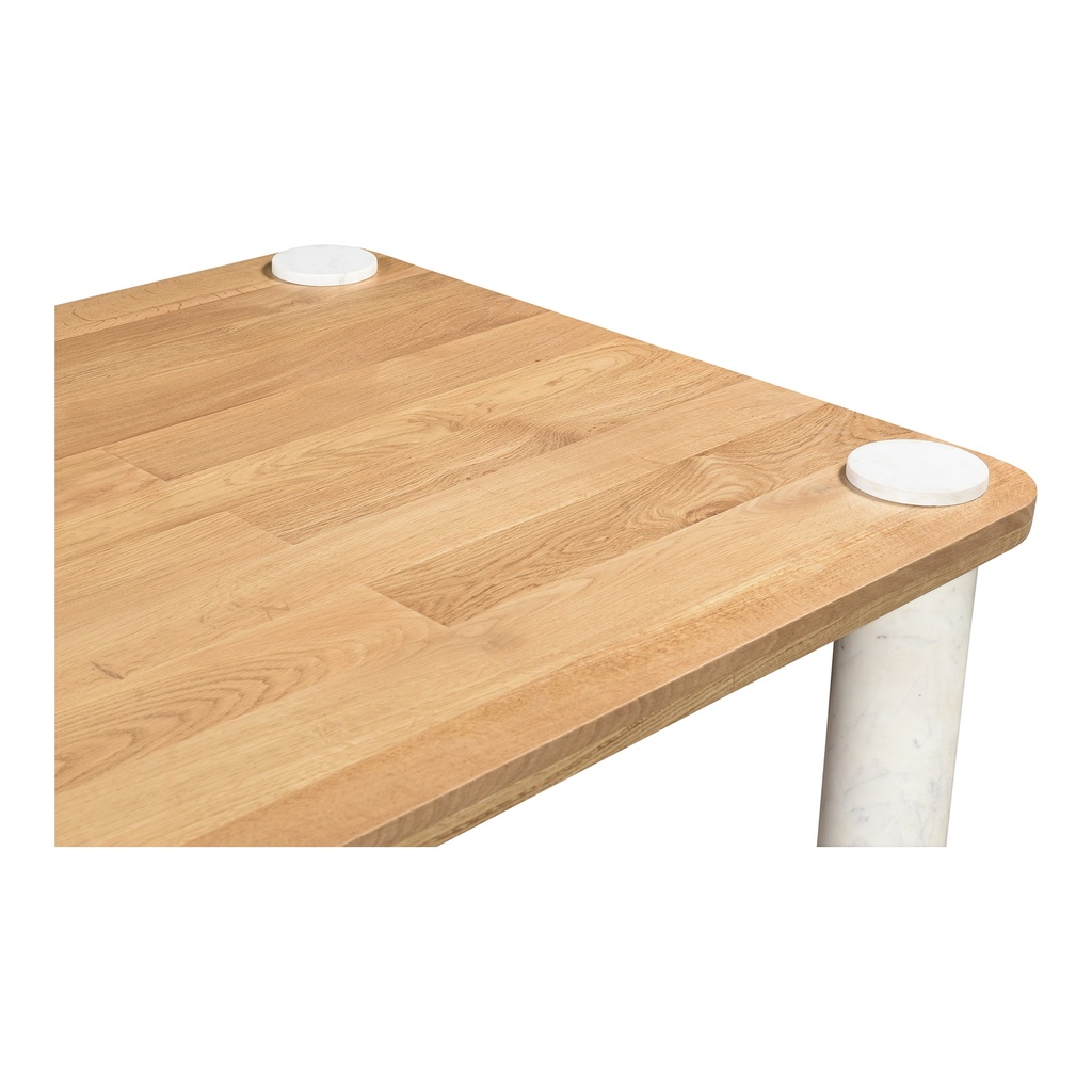 Century Dining Table Natural White Marble Leg - 3