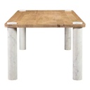 Century Dining Table Natural White Marble Leg - 4
