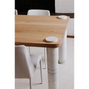Century Dining Table Natural White Marble Leg - 6
