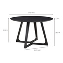 Godenza Round Dining Table Black - 8