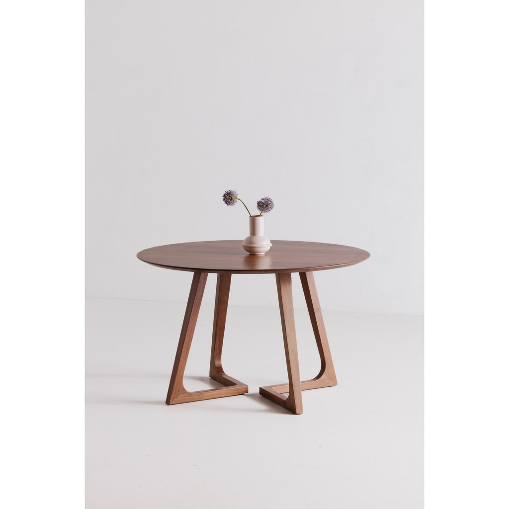Godenza Round Dining Table Walnut - 7