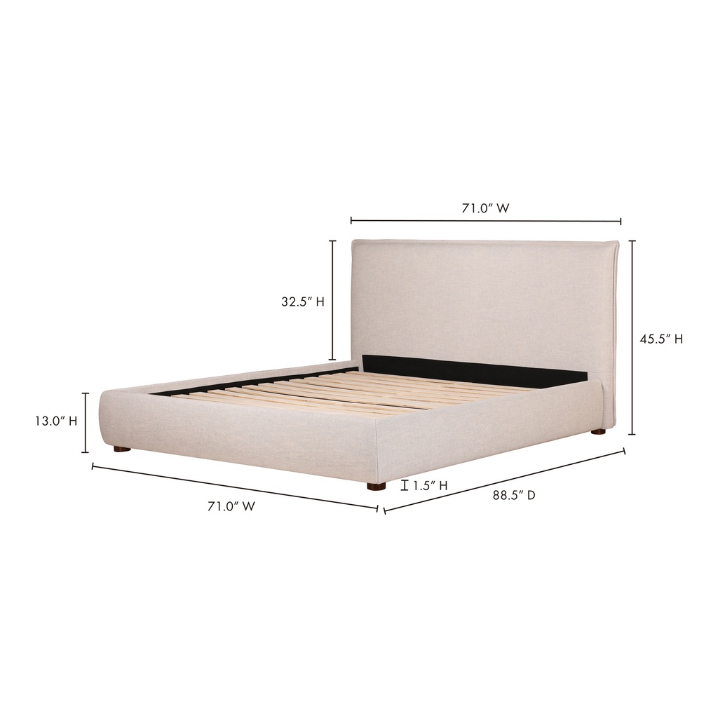 Luzon Queen Bed Light Grey - 16