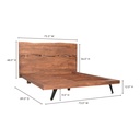 Madagascar Platform Bed Queen Brown - 11
