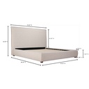 Luzon Queen Bed Tall Headboard Wheat - 13