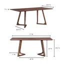 Godenza Rectangular Dining Table Walnut - 10