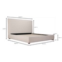Luzon King Bed Tall Headboard Wheat - 13