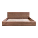 Round Off Queen Bed Walnut Brown - 1