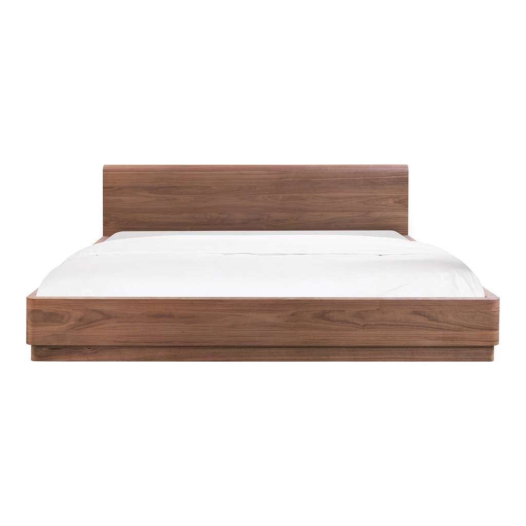 Round Off Queen Bed Walnut Brown - 7