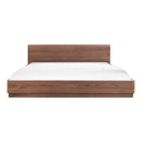 Round Off Queen Bed Walnut Brown - 7