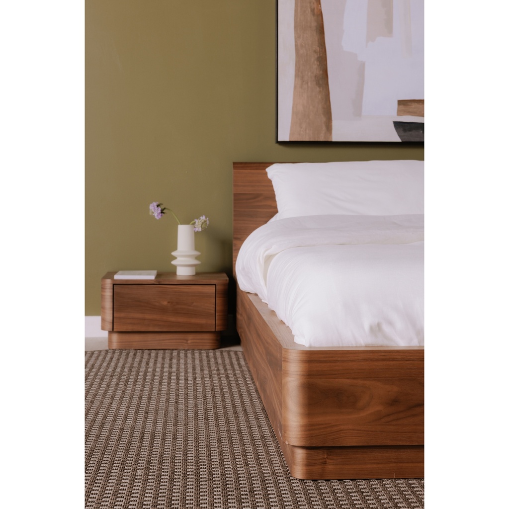 Round Off Queen Bed Walnut Brown - 8