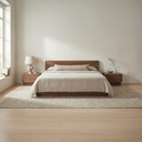 Round Off King Bed Walnut Brown - 8