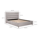 Takio Queen Bed Light Grey - 15