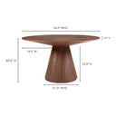 Otago Round 54In Dining Table Walnut Brown - 8