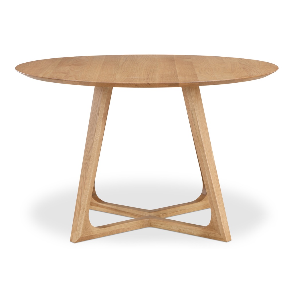 Godenza Round Dining Table Natural Oak - 2