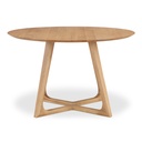 Godenza Round Dining Table Natural Oak - 2