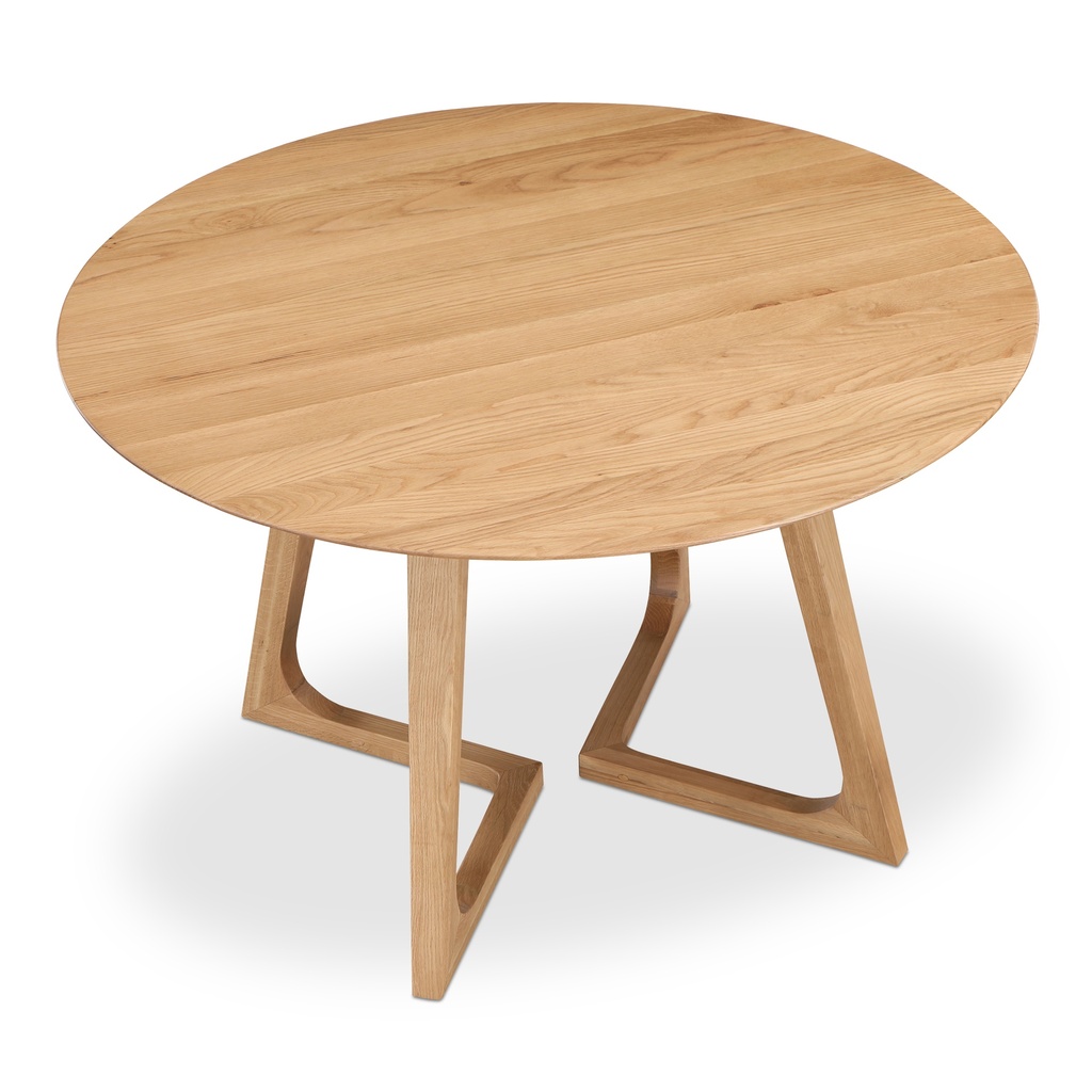 Godenza Round Dining Table Natural Oak - 3