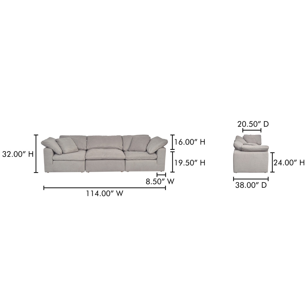Terra Modular Sofa Light Grey - 6
