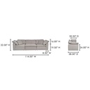 Terra Modular Sofa Light Grey - 6