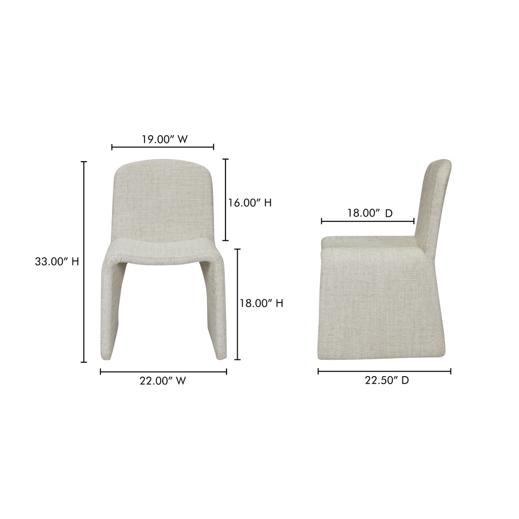 Ella Dining Chair Heather Beige - 7