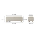 Ichigo Storage Bench Light Grey - 11