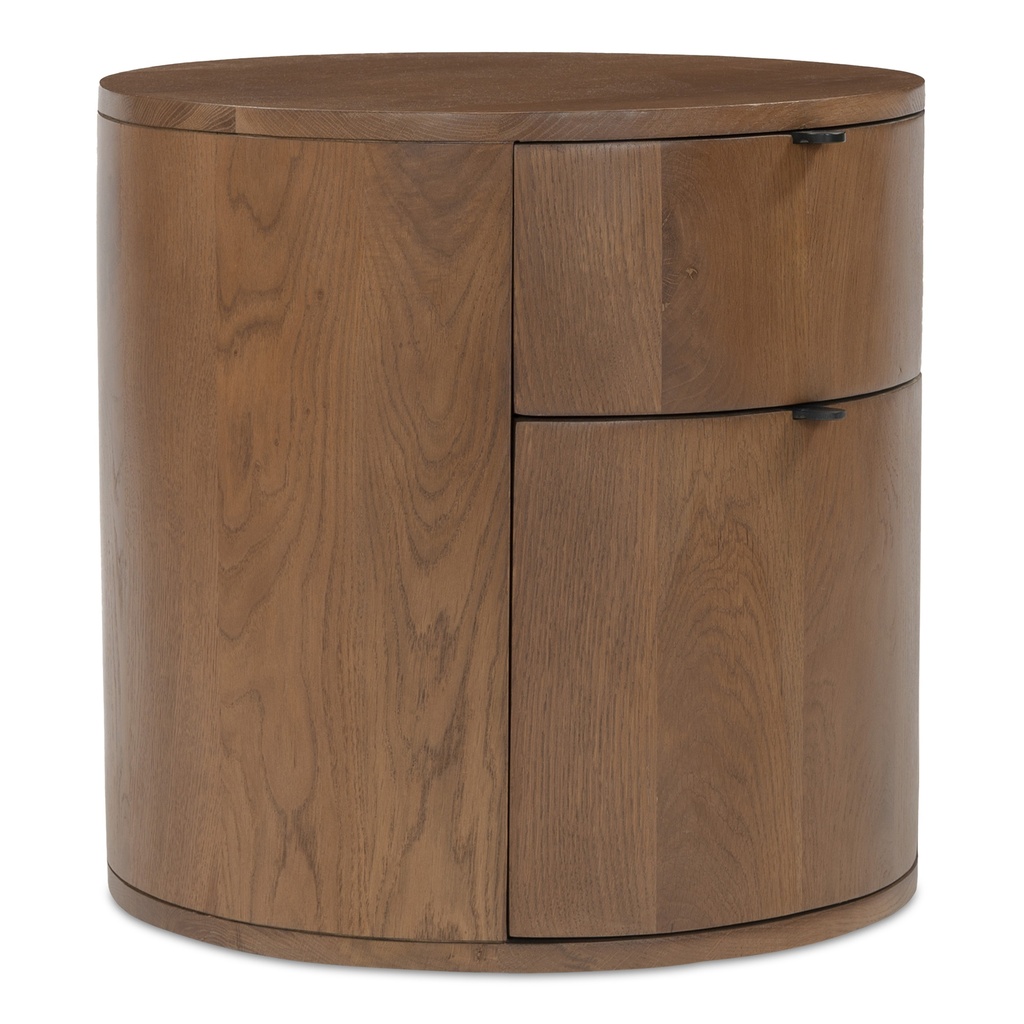 Theo Two Drawer Nightstand Brown - 1