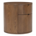 Theo Two Drawer Nightstand Brown - 1
