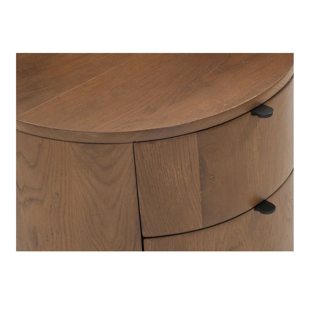 Theo Two Drawer Nightstand Brown - 6