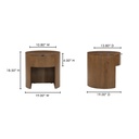 Theo One Drawer Nightstand Brown - 10