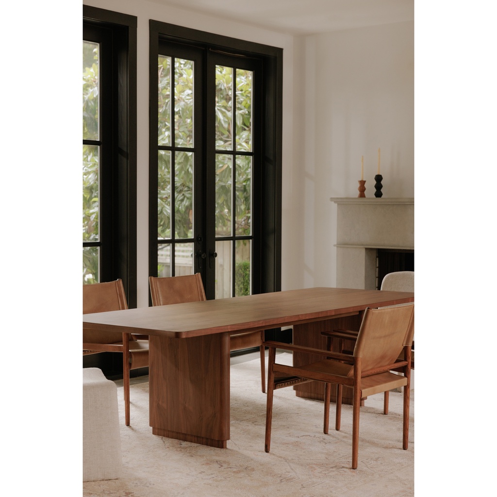Round Off Small Dining Table Walnut Brown - 4