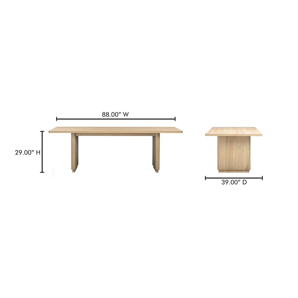Round Off Small Dining Table Natural Oak - 7