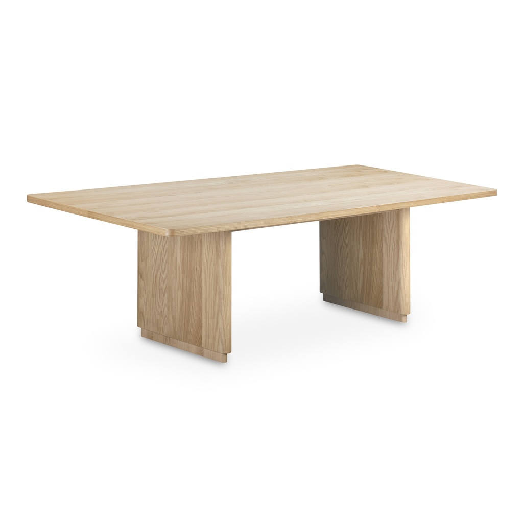 Round Off Large Dining Table Natural Oak - 1