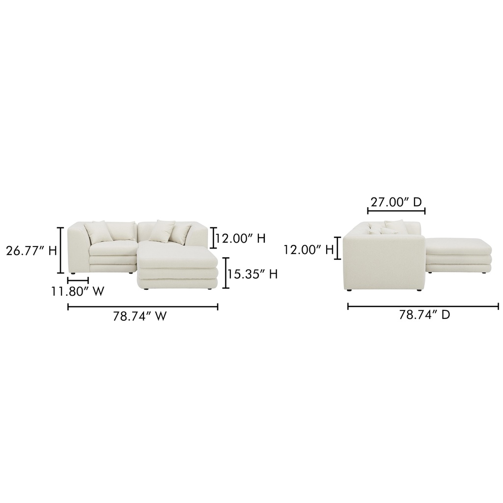 Lowtide Nook Modular Sectional Warm White - 6