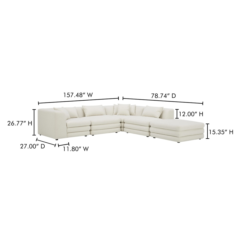 Lowtide Dream Modular Sectional Warm White - 11