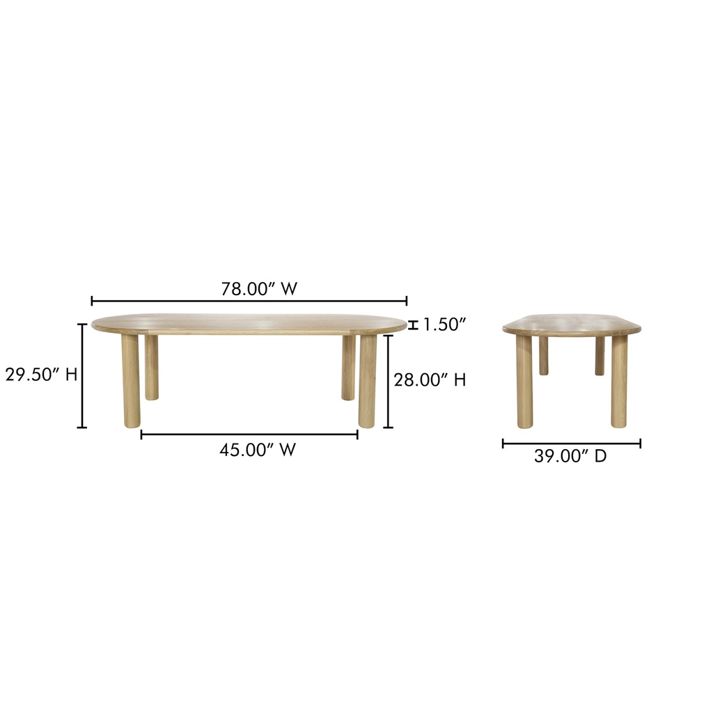 Milo Small Dining Table Oak - 9