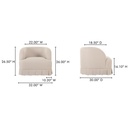 Maren Swivel Chair Beige - 10