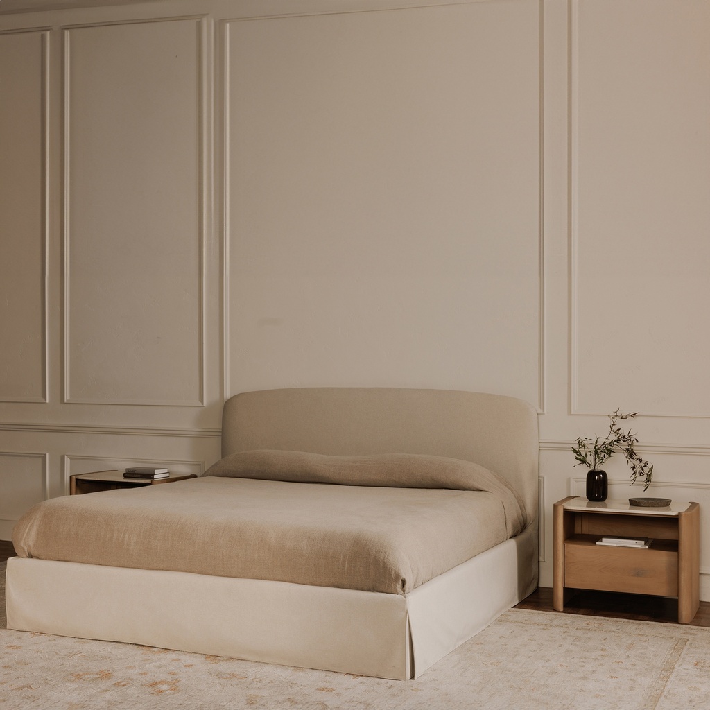 Joan Queen Storage Bed Cream - 11