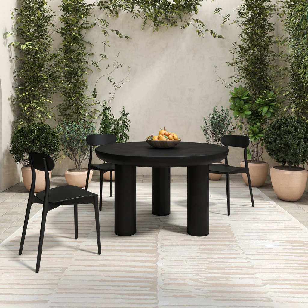Kent Outdoor Dining Chair Black - Set Of Two - 6