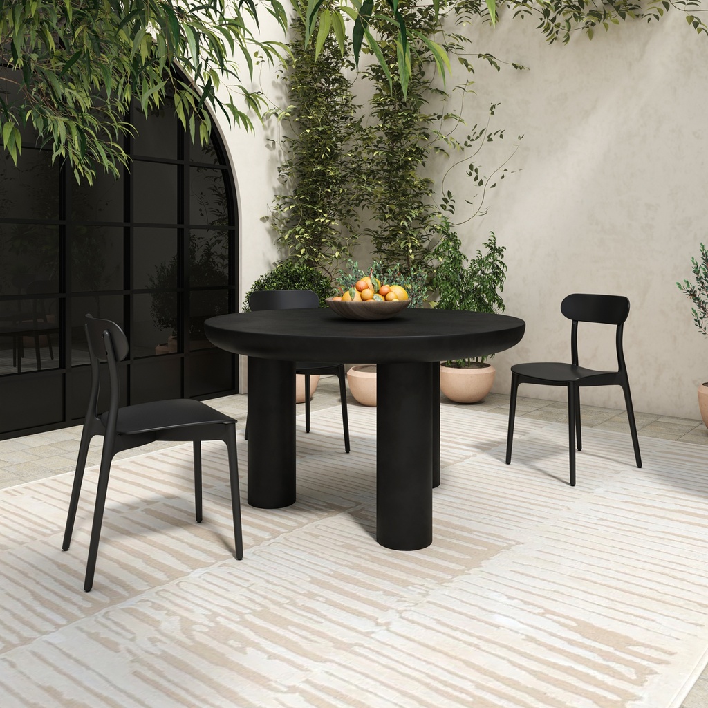 Kent Outdoor Dining Chair Black - Set Of Two - 7