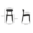 Kent Outdoor Dining Chair Black - Set Of Two - 8