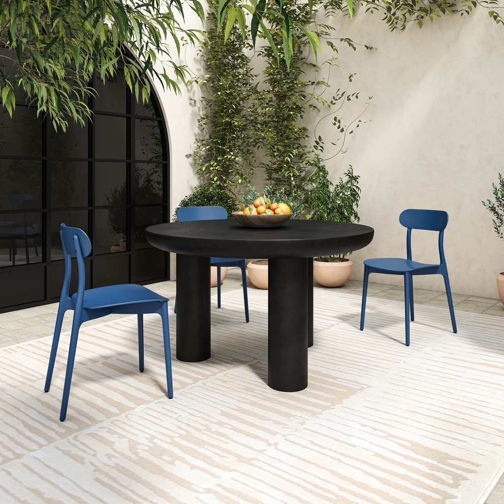 Kent Outdoor Dining Chair Navy - Set Of Two - 7