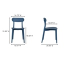 Kent Outdoor Dining Chair Navy - Set Of Two - 8