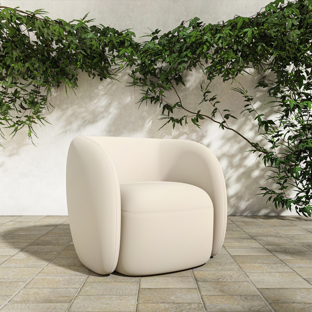 Rae Outdoor Accent Chair Cream - 6