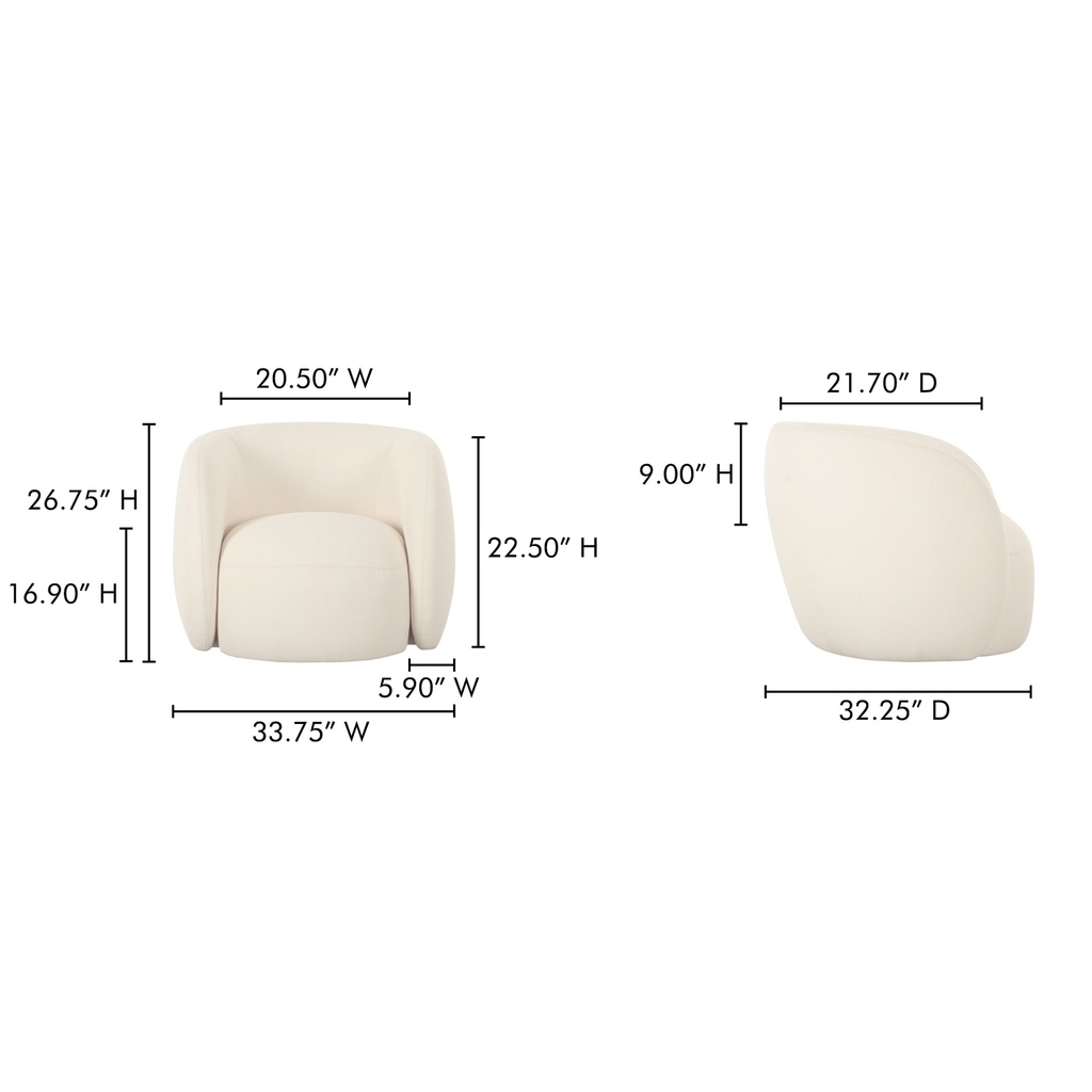 Rae Outdoor Accent Chair Cream - 8