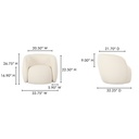 Rae Outdoor Accent Chair Cream - 8