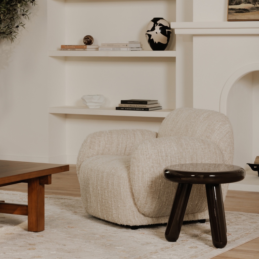 Joy Accent Table Dark Brown Lacquer - 5