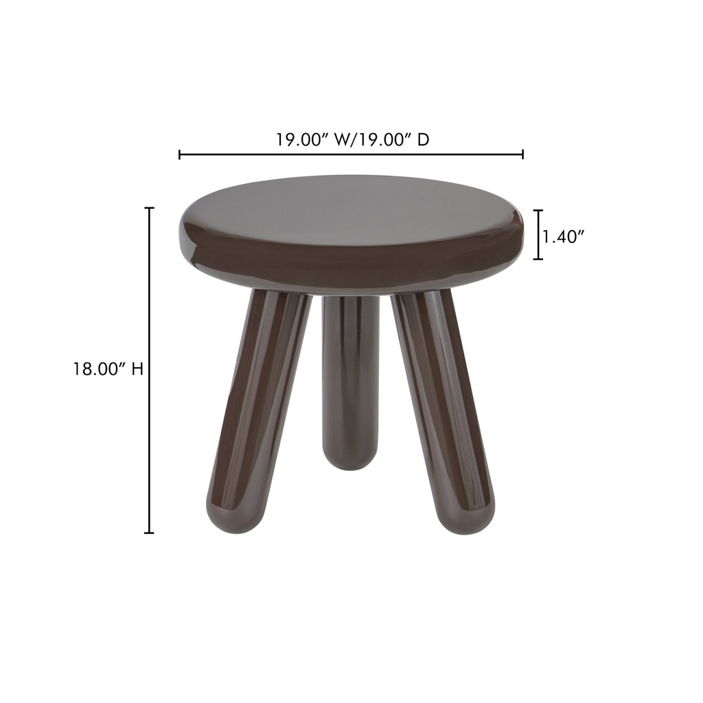 Joy Accent Table Dark Brown Lacquer - 7