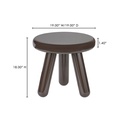 Joy Accent Table Dark Brown Lacquer - 7